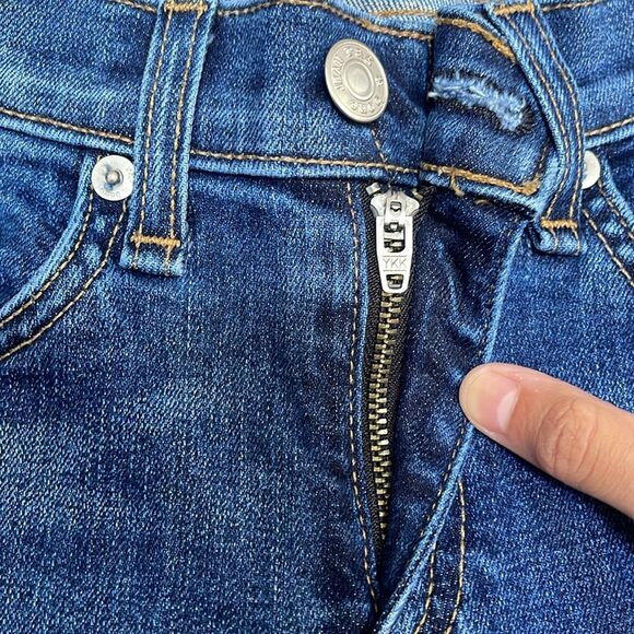 Rag & Bone Raw Hem Skinny Ankle Jeans Sz 25 - Picture 4 of 11